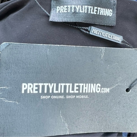 Pretty Little Things Black Slinky Racer Back Crop Top, NWT size 10 - Picture 9 of 10